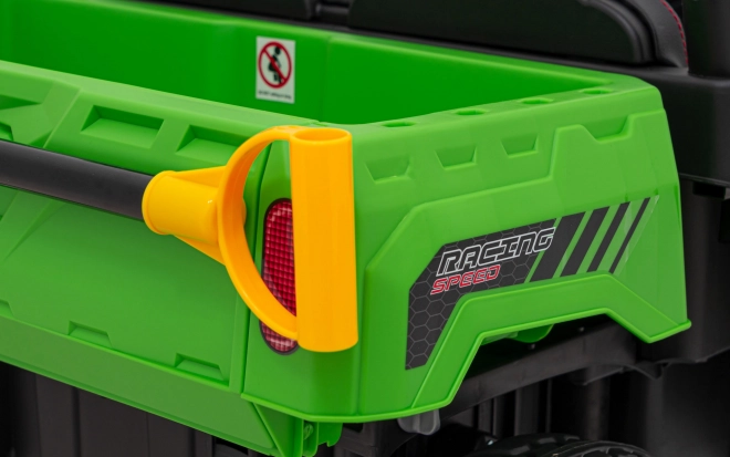 Auto Pick-Up Speed 900 pro gyerekek Zöld + 4x4 meghajtás + mozgatható pumpa + csomagtér + távirányítás + lapát + LED audio