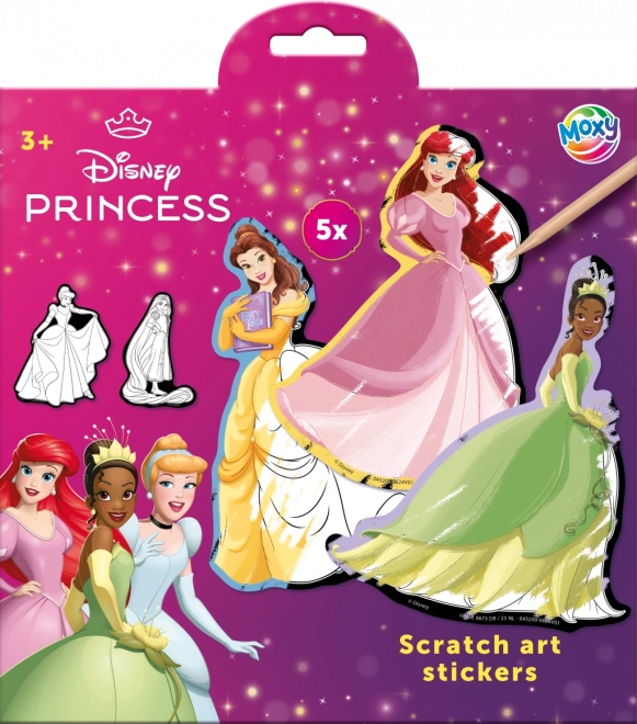 Disney hercegnők vakargatós matricái 5 db