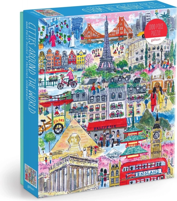 Michael Storrings: Városok a világ körül puzzle, 1000 darabos