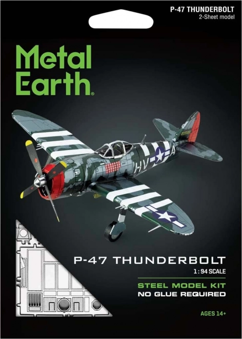 Metal Earth 3D P-47 Thunderbolt fém makett puzzle