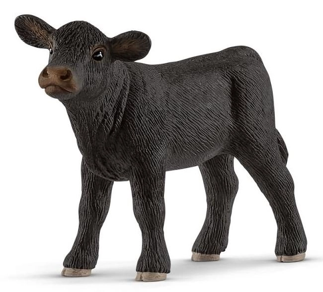 Schleich Farm World fekete angus borjú figura