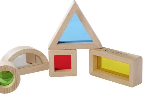 EICHHORN Montessori érzékelő kockák, 5 db, bükkfa