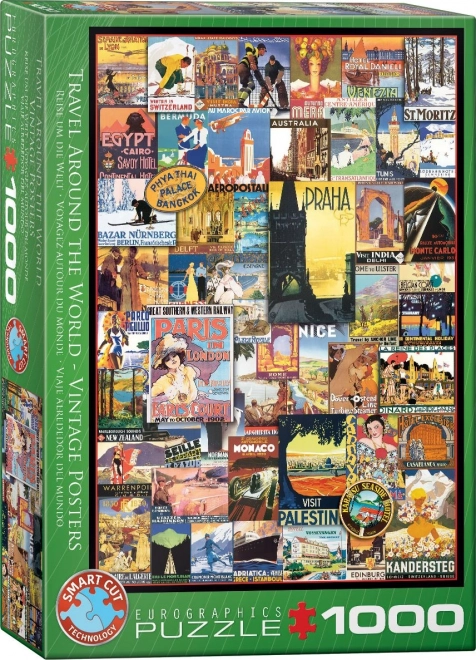 Utazási poszterek 1000 darabos puzzle