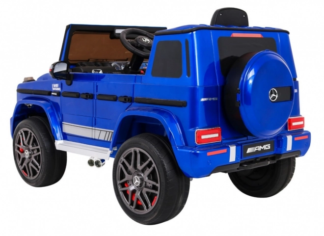 Mercedes AMG G63 gyerekeknek Kék szín + távirányító + MP3 LED + lassú indítás + EVA + övek