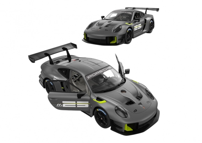 Konstrukciós építőkocka RC autó - Porsche 911 GT2 szürke 68 darab