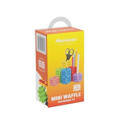 Mini waffle kreatív építőkockák készlet - 70 darabos tároló