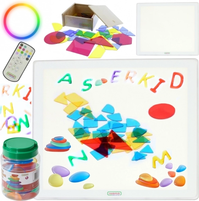 Masterkidz Négyszögletű LED fény panel színes + kiegészítő készlet