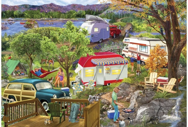 Puzzle fém dobozban Karaván - 550 darab