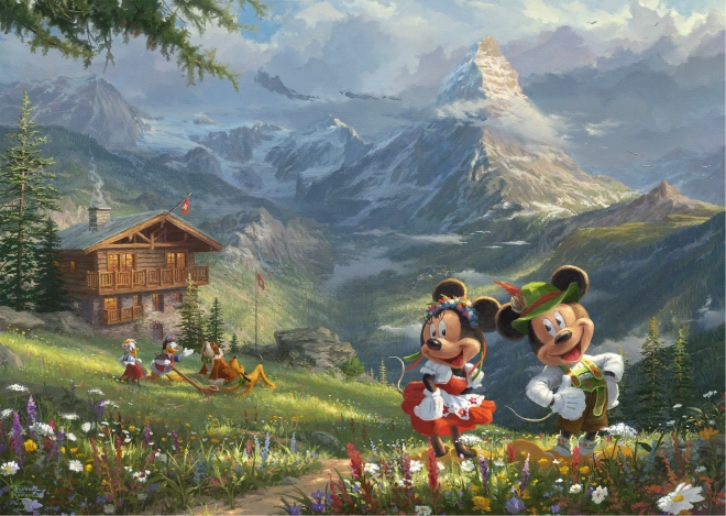 Mickey és Minnie az Alpokban 1000 darabos kirakó