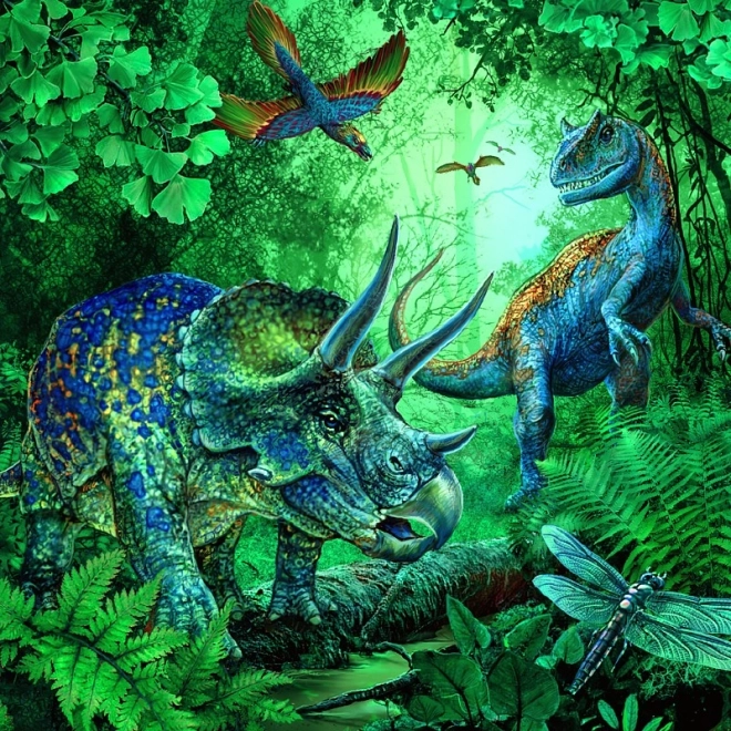 Lenyűgöző dinoszaurusz puzzle 3x49