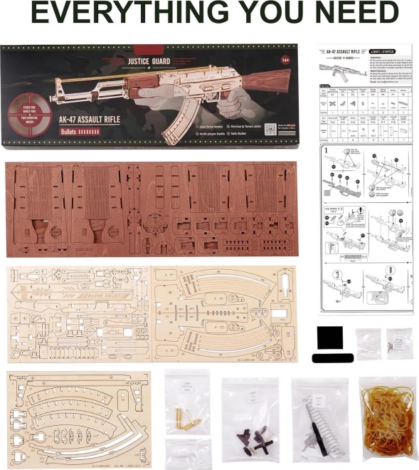 RoboTime 3D fa mechanikus kirakós AK-47