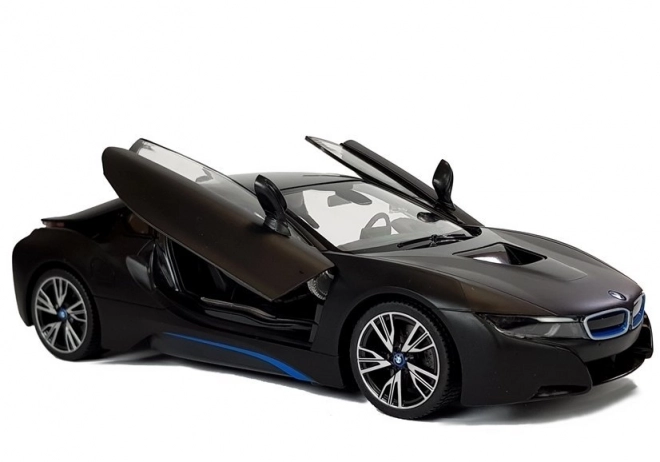 Autó R/C BMW i8 Rastar 1:14 fekete automata ajtó