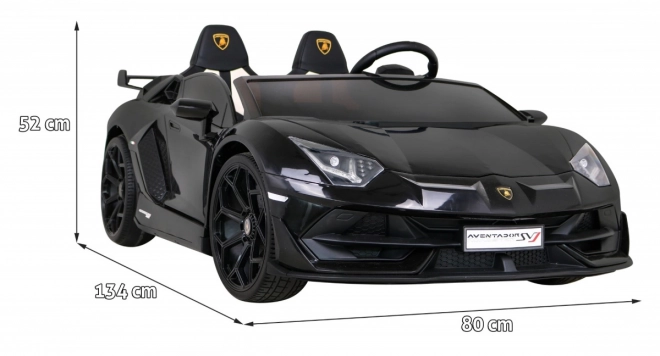 Lamborghini SVJ DRIFT pro 2 gyerekek fekete + Drift funkció + távirányító + MP3 LED + lassú indítás