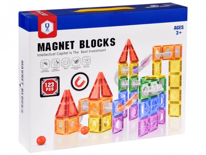Mágneses építőkészlet golyópályás pálya ZA4719 - 123 darab