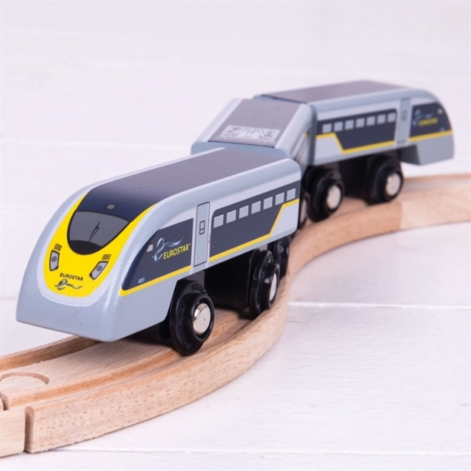 Bigjigs Rail Eurostar E320 Gyorsvonat és Sínkészlet