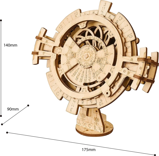 3D fa mechanikus puzzle asztali naptár