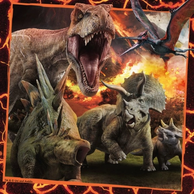 Jurassic World puzzle 3x49 darabos készlet