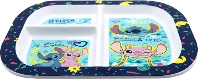 Gyerek téglalap alakú tányér Stitch motívummal