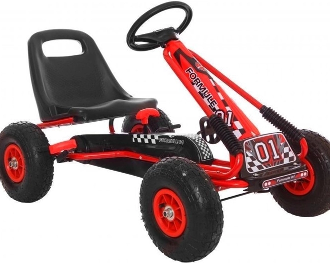 Gyerek gokart pedálos zöld – Piros