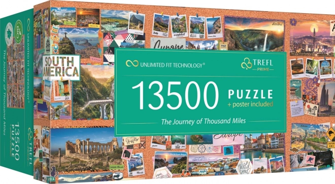 TREFL Puzzle - Tízezer mérföldes utazás 13500 darab