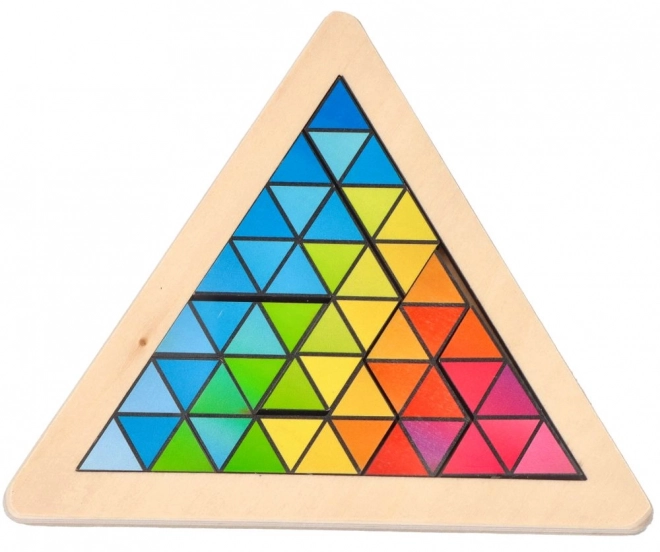 Goki hatszögletű fa mozaik puzzle fejtörő - 18 darabos
