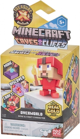 Treasure X Minecraft Caves & Cliffs Overworld interaktív készlet figurával és kinccsel