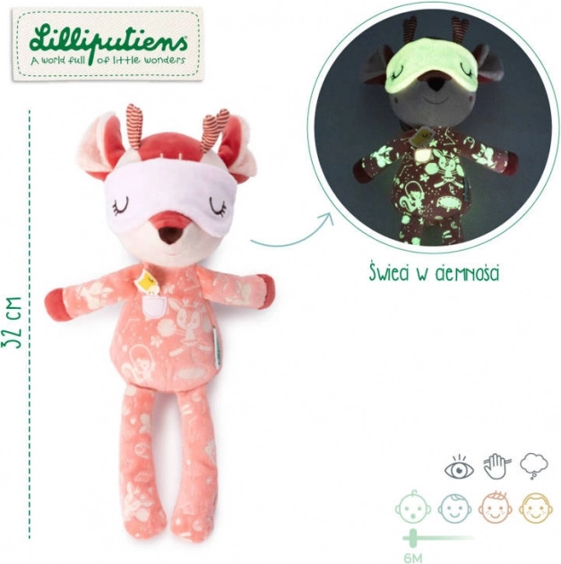 Lilliputiens plüss altatójáték, Stella őzike, világító elemekkel 6hó+