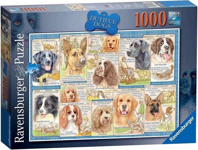 Ravensburger puzzle engedelmes kutyák 1000 darabos