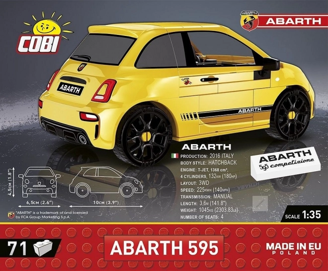 Abarth 595 versenyautó modell készlet