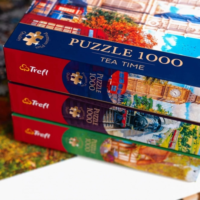 trefl puzzle 1000 darabos tea idő méhecske ház