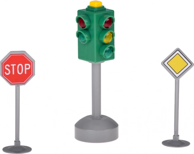 Fény- és hangjelzéssel ellátott jelzőlámpa a valósághű játékhoz