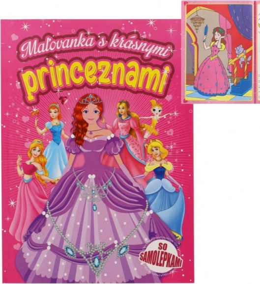 Színező, csodás hercegnőkkel és matricákkal