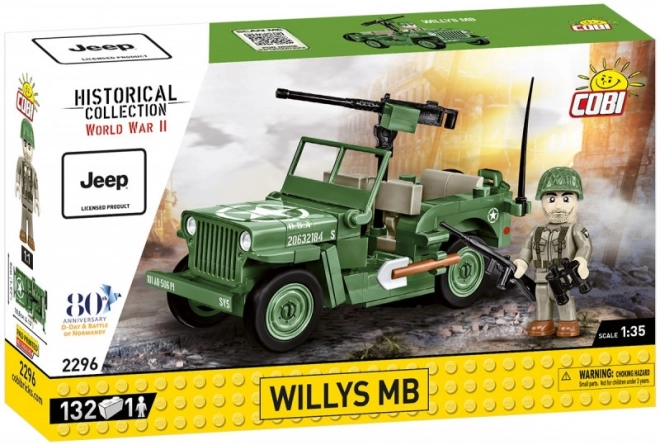 Cobi II. világháborús Willys MB D-nap modell, 1:35