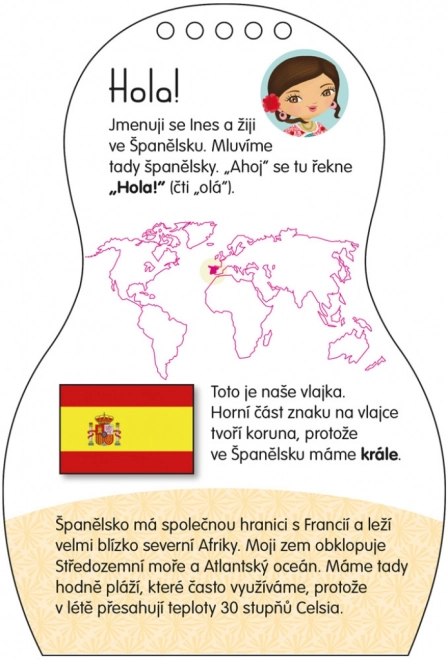 Spanyol babák öltöztetése INES - Kifestőkönyv