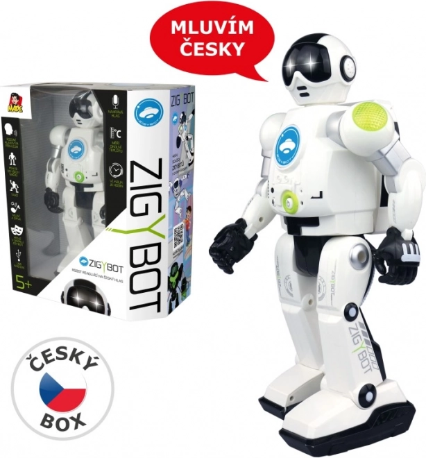Interaktív robot Zigy fekete