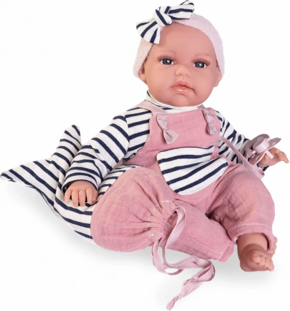 Realisztikus Antonio Juan Toneta baba hangokkal és puha textil testtel - 34 cm
