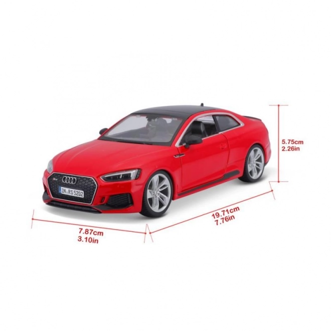 Fém Audi RS 5 Coupé piros 1/24