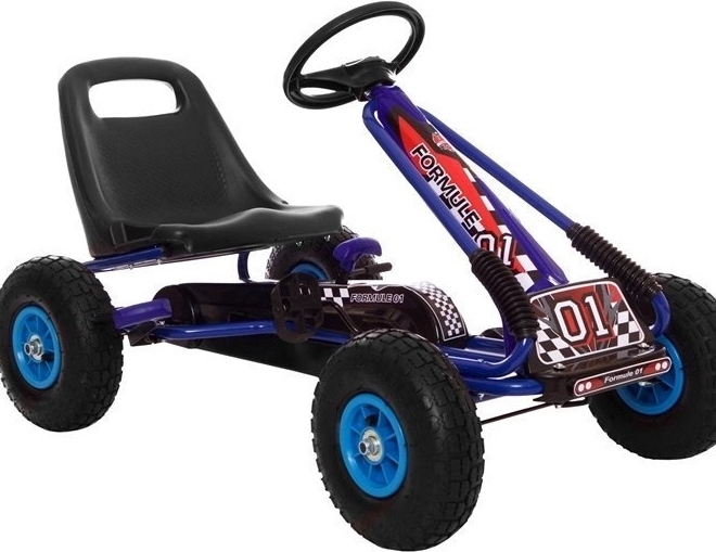 Gyerek gokart pedálos zöld – Kék