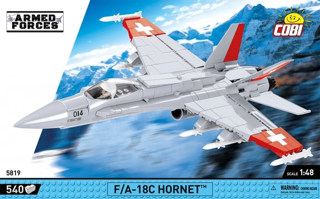 f/a-18c hornet svájci légierő repülőgépmodell - 1:48 méretarány, 540 darab