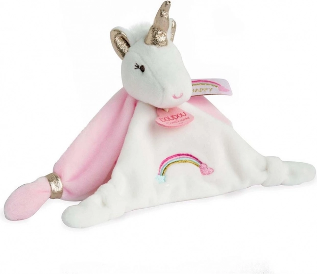 Doudou rózsaszín plüss takaró Egyszarvú