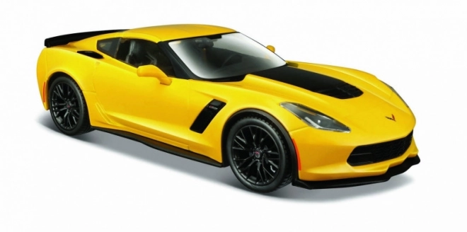 fém modellautó Corvette Z06 1/24 sárga