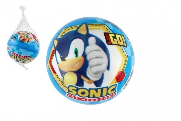 Sonic Ježek felfújt labda 14cm hálóban