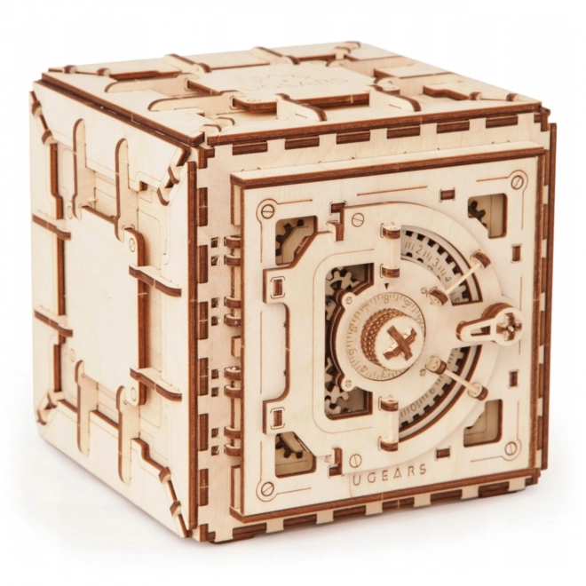 Ugears 3D fa mechanikus puzzle széf