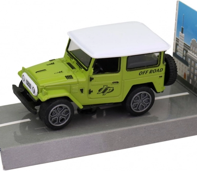 Autó Jeep fém visszahúzós
