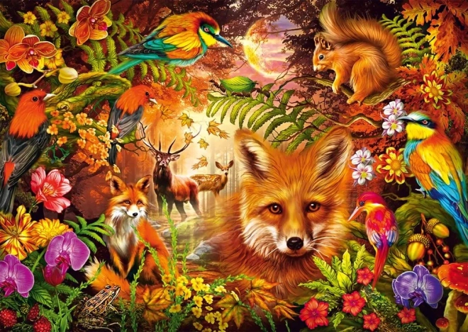 Puzzle Virágok, Szőr és Tollak 1000 darabból