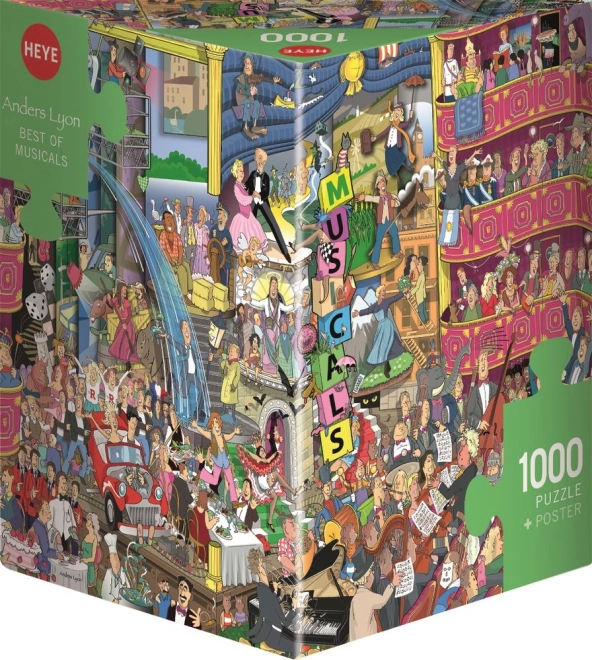 Lyon karikaturista - legjobb musicalek puzzle 1000 darab