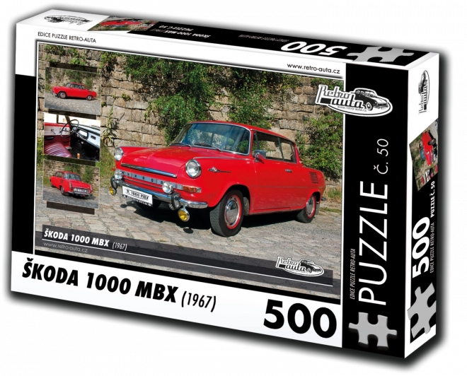 Retro autók puzzle Škoda 1000 MBX (1967) 500 darabos