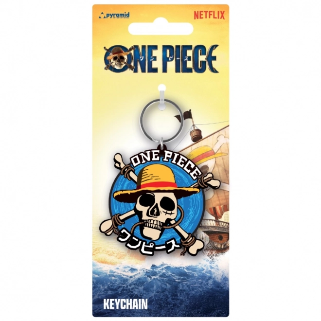 Gumiból készült One Piece kulcstartó