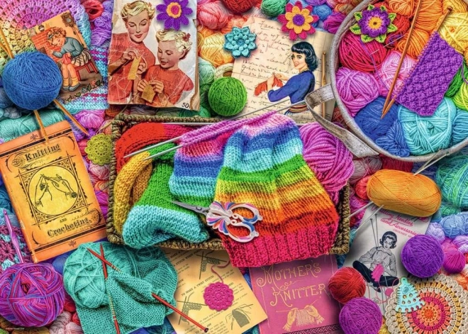 Ravensburger kötés és horgolás puzzle 1000 darabos