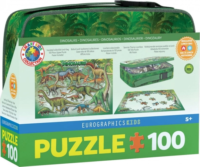 Eurographics puzzle dinoszauruszok 100 darabos ételtárolóban